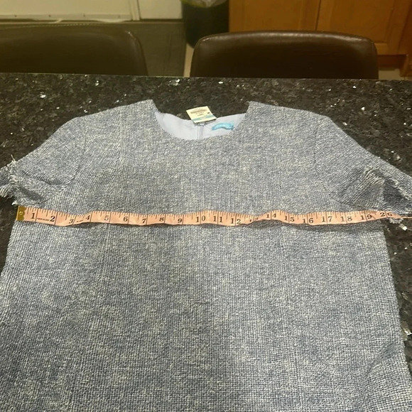 J McLaughlin Bree A Line Blue Tweed Dress M - Picture 4 of 7